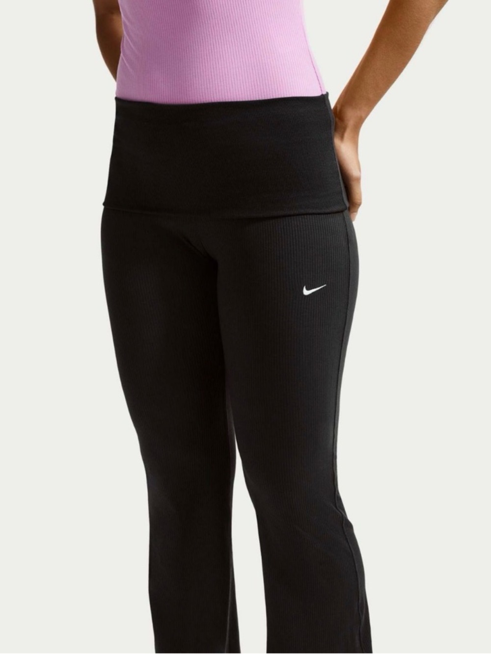 Nike women’s sport wear chill knit mid rise tight ribbed pants